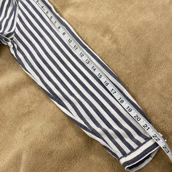 Old Navy Blue & White Striped Long Sleeve Tunic Blouse Size Medium - Picture 8 of 8